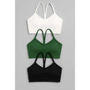Kit Top Alcinha 3 Peças Suplex Com Bojo